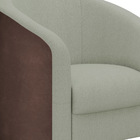 Poltrona Decorativa 71cm Dolar Pu Marrom | Bouclé Suave Fendi